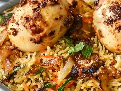 Egg Mushroom Biryani, Indian Recipe