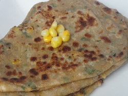 Sweet Corn Paratha, Indian Recipe